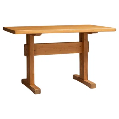 Pre-owned Charlotte Perriand Dinning Table By , France, 1960s, Simple Design In Brown