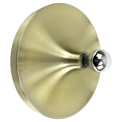 Pre-owned Charlotte Perriand Flush Sconce Gold Disc Wall Light, Germany, 1960s