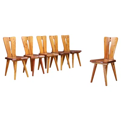 Pre-owned Charlotte Perriand French Dining Chairs In The Style Of Christian Durupt &  1950 In Brown