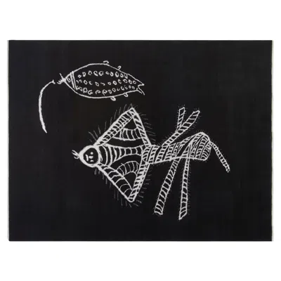 Pre-owned Charlotte Perriand Graffiti Rug By Cassina, Hand-knotted Wool, Italy In Black