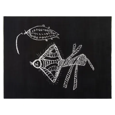 Pre-owned Charlotte Perriand Graffiti Rug By Cassina, Hand-knotted Wool, Italy In Black