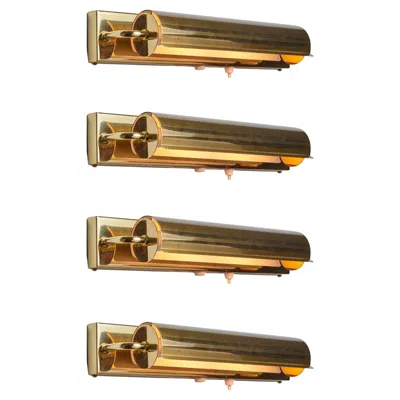 Pre-owned Charlotte Perriand Large 1960s Brass Rotating Wall Lamp In The Style Of  In Brown