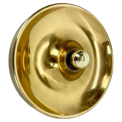 Pre-owned Charlotte Perriand Large 39cm Golden  Style Disc Wall Lights, Germany 1960s In Brown