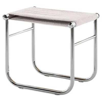 Pre-owned Charlotte Perriand Lc9 Tabouret Stool By Cassina, Fabric & Steel In Sand