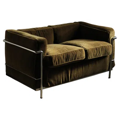 Pre-owned Charlotte Perriand Le Corbusier "lc2 Petit Modele" Sofa For Cassina, 1980s In Black