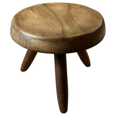 Pre-owned Charlotte Perriand Mahogany Berger Stool By  In Brown
