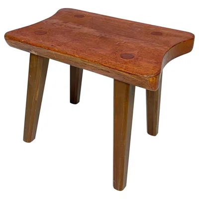 Pre-owned Charlotte Perriand Midcentury French Artisanal Oak Stool, 1950s, France In Brown