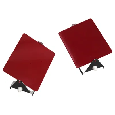 Pre-owned Charlotte Perriand Mid-century Modern  Mod. Cp1 Red Metal Pair Of French Sconces
