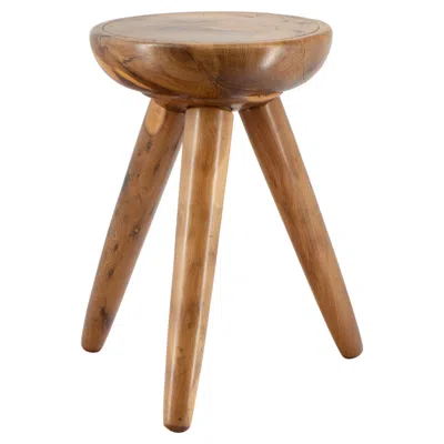 Pre-owned Charlotte Perriand Midcentury Yew Low Table Stool Perriand Manner In Brown