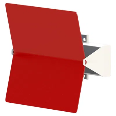Pre-owned Charlotte Perriand Nemo Applique À Volet Pivotant Plié Wall Scone Led 3000k Red Painted