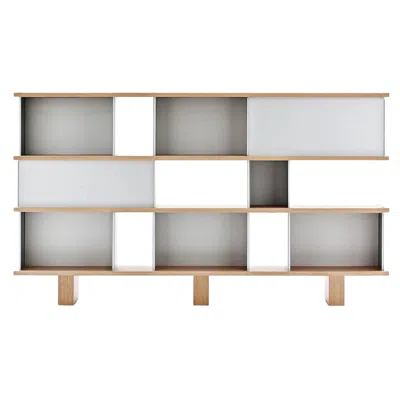 Pre-owned Charlotte Perriand Nuage Shelving Unit, Wood And Aluminium By Cassina In Brown