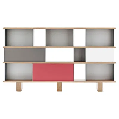 Pre-owned Charlotte Perriand Nuage Shelving Unit, Wood And Aluminium By Cassina In Brown