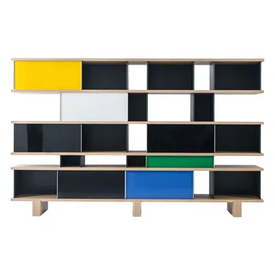 Pre-owned Charlotte Perriand Nuage Shelving Unit, Wood And Aluminium By Cassina In Brown
