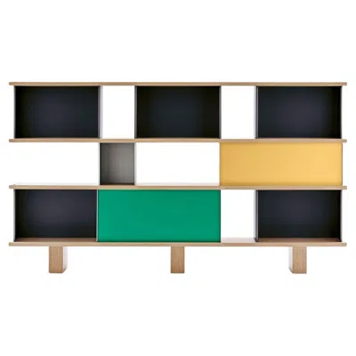 Pre-owned Charlotte Perriand Nuage Shelving Unit, Wood And Aluminium By Cassina In Brown