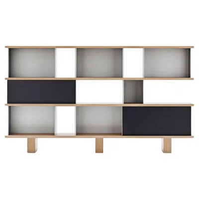 Pre-owned Charlotte Perriand Nuage Shelving Unit, Wood And Aluminium By Cassina In Brown