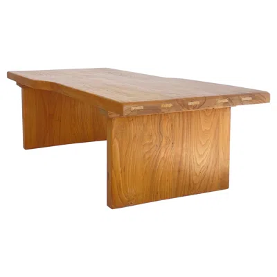 Pre-owned Charlotte Perriand Or Pierre Chapo Style Of, Design Solid Elm Coffee Table 1960s In Brown