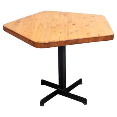 Pre-owned Charlotte Perriand Pentagon Dining Table, Les Arcs 1800, France, 1970s In Brown