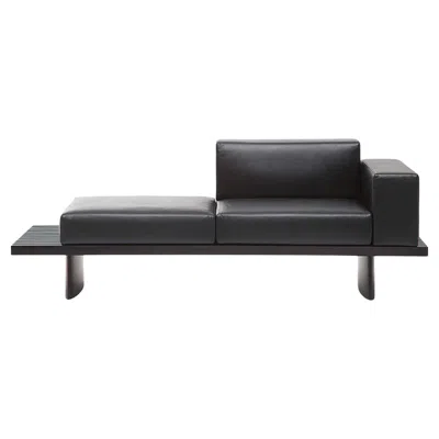 Pre-owned Charlotte Perriand Refolo Modular Sofa, Wood And Black Leather By Cassina