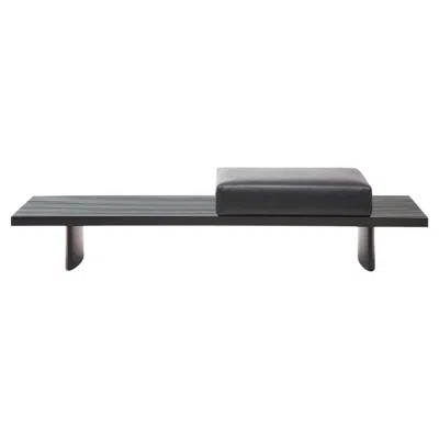 Pre-owned Charlotte Perriand Refolo Modular Sofa, Wood And Black Leather By Cassina
