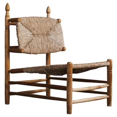 Pre-owned Charlotte Perriand Rush Easy Chair In Brown