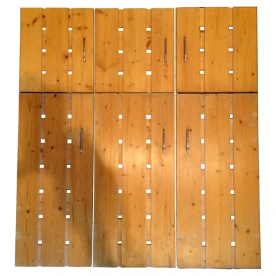 Pre-owned Charlotte Perriand Set Of 6 Kitchen Doors From An Arcs 1600 Apartment In Brown