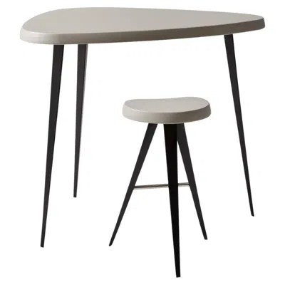 Pre-owned Charlotte Perriand Set Of Two Mexique Stool And Table Outdoor For Cassina In Brown