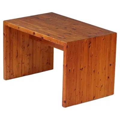 Pre-owned Charlotte Perriand Solid Pine Desk From The 60's  Style - G314 In Brown