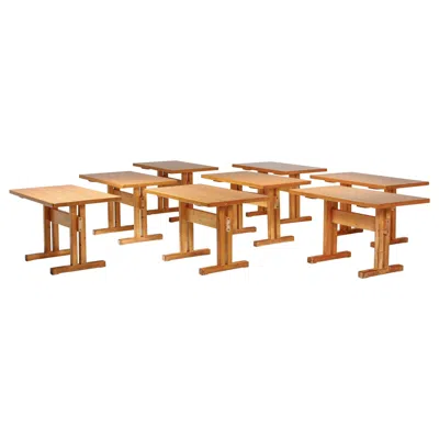 Pre-owned Charlotte Perriand Solid Pine Table By , French Modern Design, 1960s In Brown