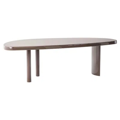 Pre-owned Charlotte Perriand Table En Forme Libre, Glacé Brown Lacquered Wood By Cassina