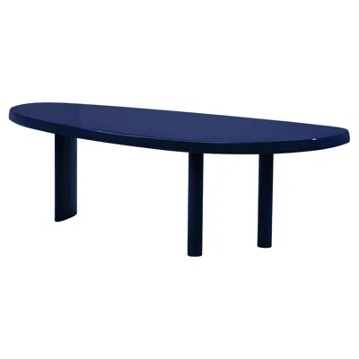 Pre-owned Charlotte Perriand Table En Forme Libre, Night Blue Lacquered Wood By Cassina