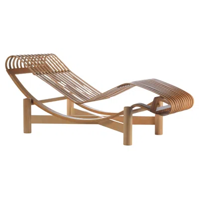 Pre-owned Charlotte Perriand Tokyo Chaise Longue Teka For Cassina In Brown