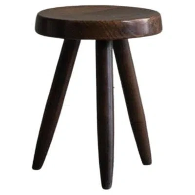 Pre-owned Charlotte Perriand , Vintage Berger Stool High, Circa 1950s, France In Brown