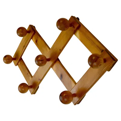 Pre-owned Charlotte Perriand Vintage Solid Pine Wall Hook - France - 1960s In Brown