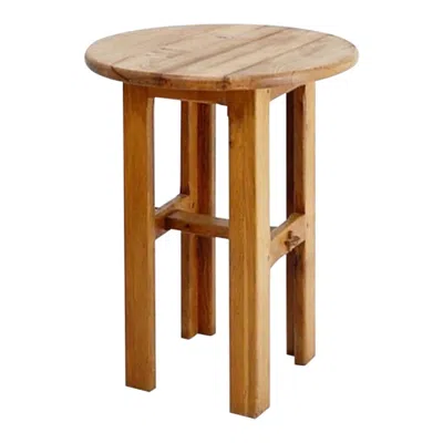 Pre-owned Charlotte Perriand Vintage Solid Wood Side Table In Campaign Style, France, 1950s Design In Brown
