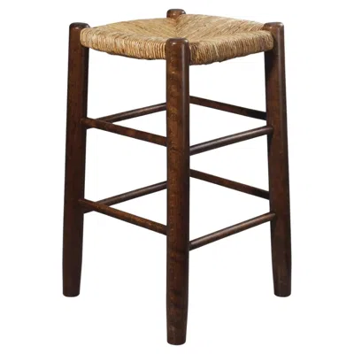 Pre-owned Charlotte Perriand Vintage Straw Stool In  Style, 1970s In Brown