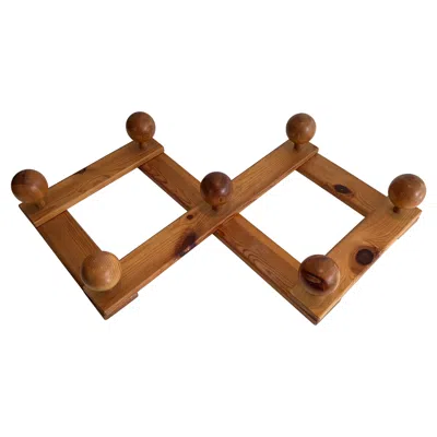 Pre-owned Charlotte Perriand Wall Accordion Coat Hanger In Pine. French Work In The Style Of Charlotteperrand In Brown