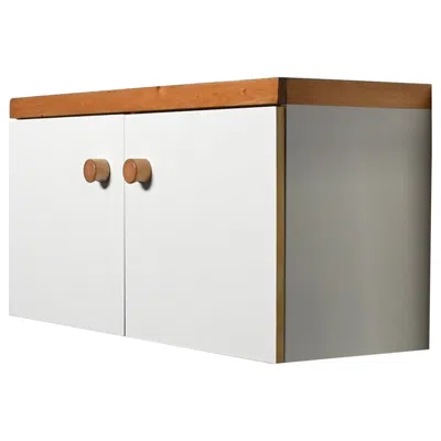 Pre-owned Charlotte Perriand Wall Mounted 'les Arcs' Cabinet / Sideboard By , France 1970s In Brown