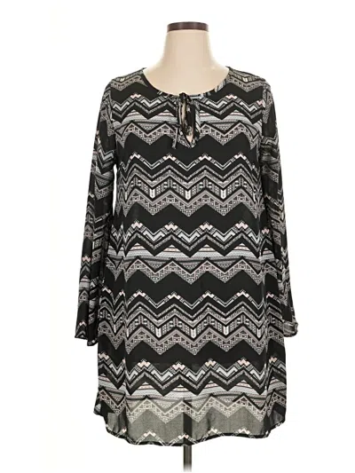 Pre-owned Charlotte Russe 3/4 Sleeve Blouse In Black