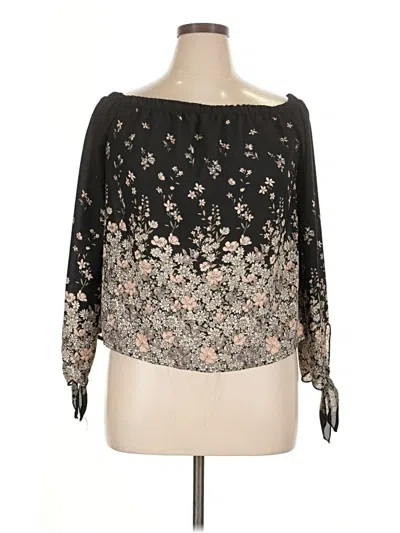 Pre-owned Charlotte Russe 3/4 Sleeve Blouse In Black