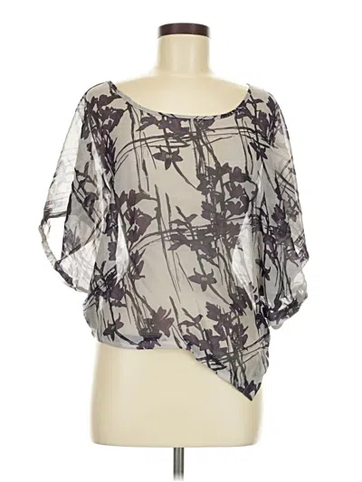 Pre-owned Charlotte Russe 3/4 Sleeve Blouse In Gray