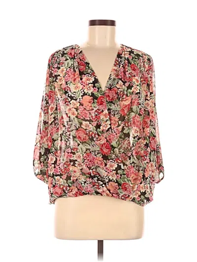 Pre-owned Charlotte Russe 3/4 Sleeve Blouse In Pink