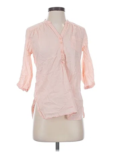 Pre-owned Charlotte Russe 3/4 Sleeve Blouse In Pink