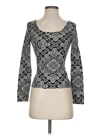 Pre-owned Charlotte Russe 3/4 Sleeve T-shirt In Black