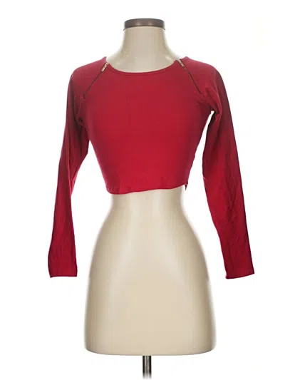 Pre-owned Charlotte Russe 3/4 Sleeve T-shirt In Red
