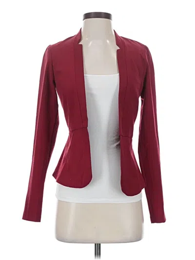 Pre-owned Charlotte Russe Blazer Jacket In Burgundy