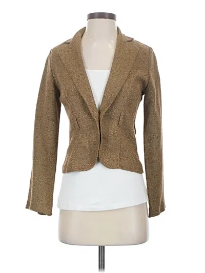 Pre-owned Charlotte Russe Blazer Jacket In Gold