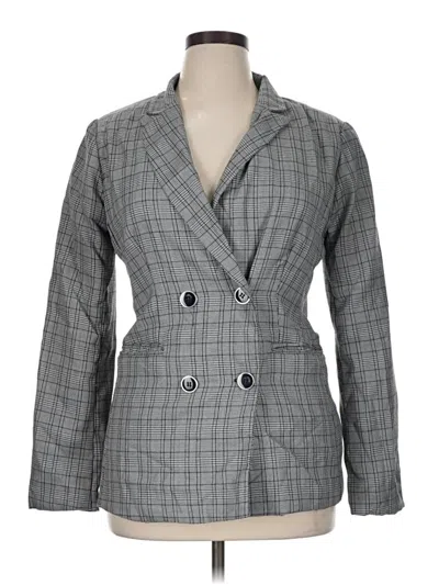 Pre-owned Charlotte Russe Blazer Jacket In Gray