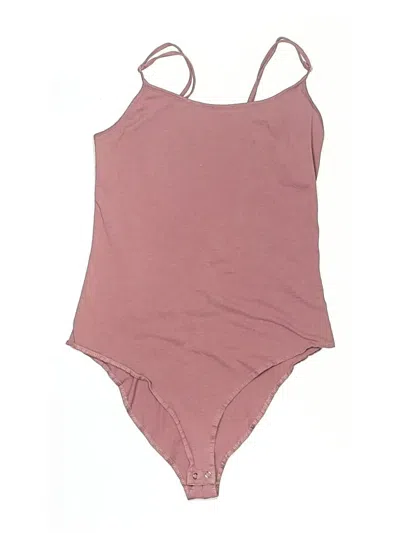Pre-owned Charlotte Russe Bodysuit In Burgundy