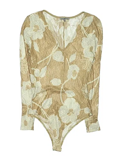 Pre-owned Charlotte Russe Bodysuit In Gold