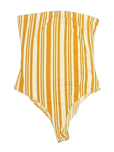 Pre-owned Charlotte Russe Bodysuit In Yellow